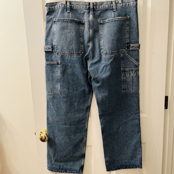 Agolde Rami Carpenter Jeans Women's 34 / 18 Repetition Blue Ankle Leg Revolve - Picture 4 of 13